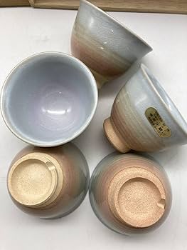 Amazon | 萩焼 湯呑揃 天鵬山造 5客セット 椿窯 共箱 伝統工芸 和食器