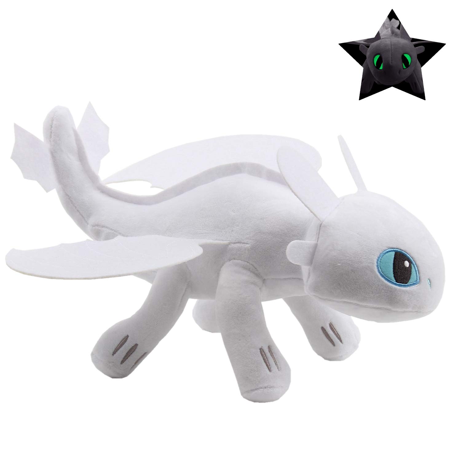 Buy uiuoutoy How to Train Your Dragon Plush Light Fury Dragon Toy 15
