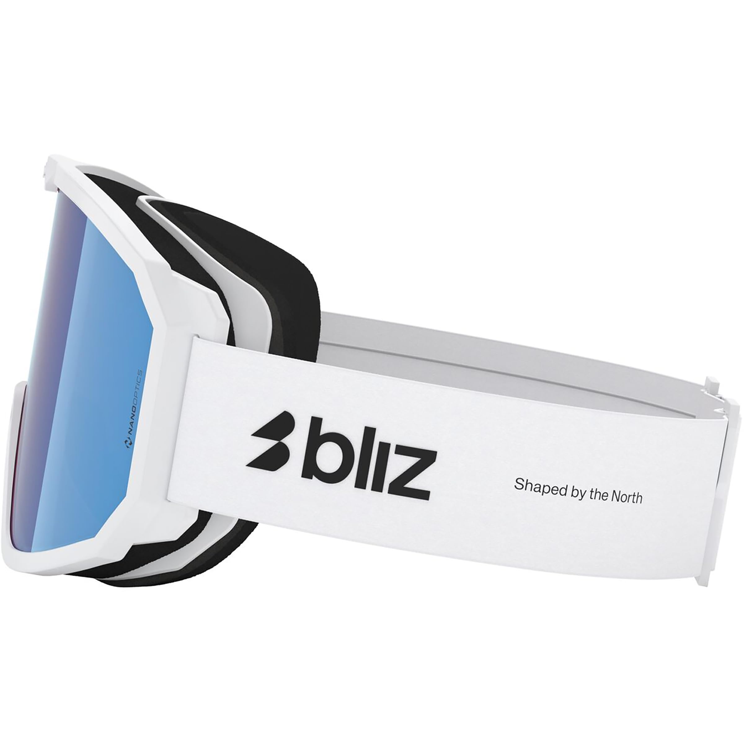 Bliz Unisex Rave gogle narciarskie, matowe, białe-n_o_n, fioletowe – niebieskie, rozmiar uniwersalny