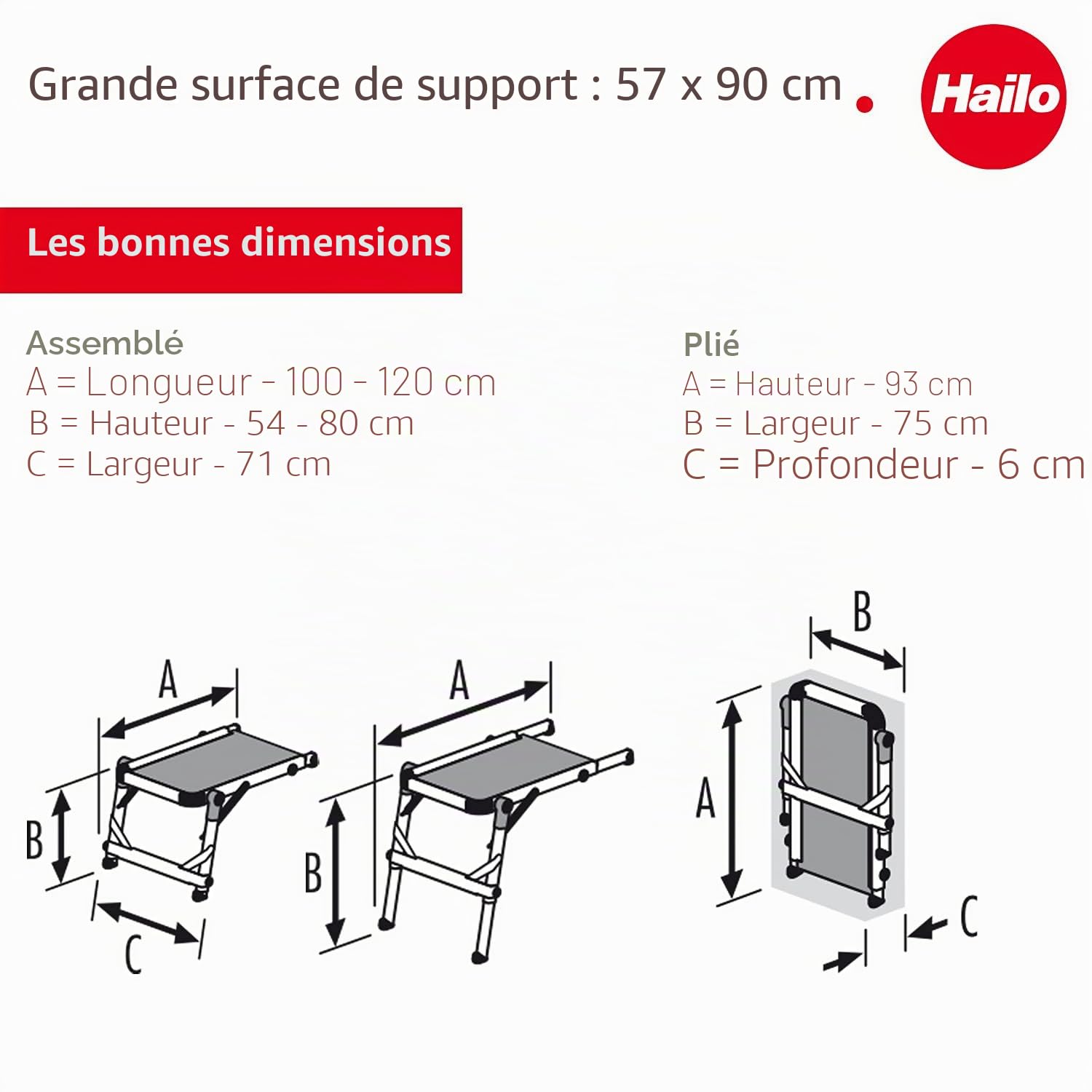 Plateforme de Travail pour escalier Hailo TP1