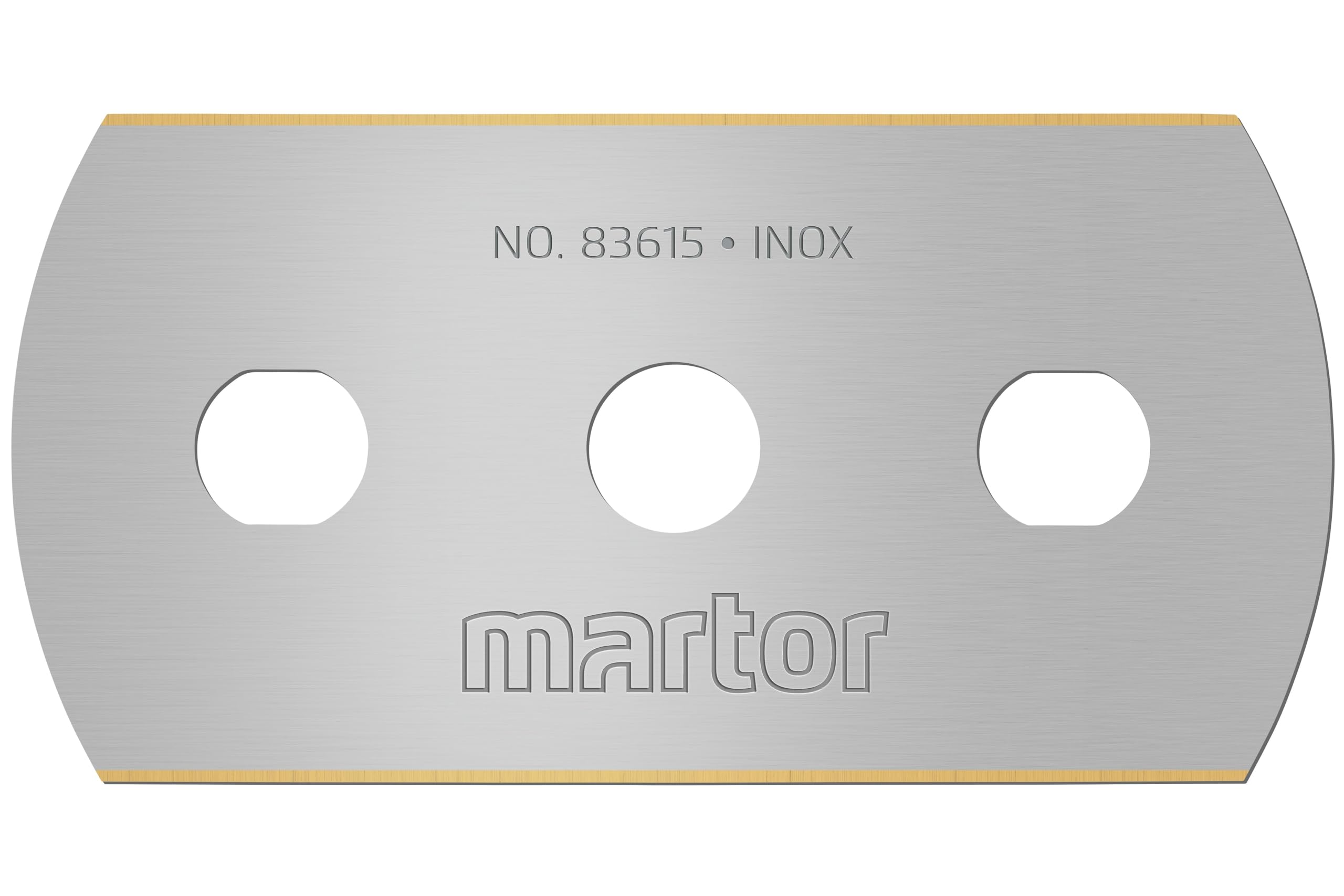 MARTOR 500x Hoja industrial redondeada, TiN, inoxidable, 4 filos | Aceite apto para alimentos, cúter, SECUMAX MOBILEX & SNITTY, industria, No. 83615.35