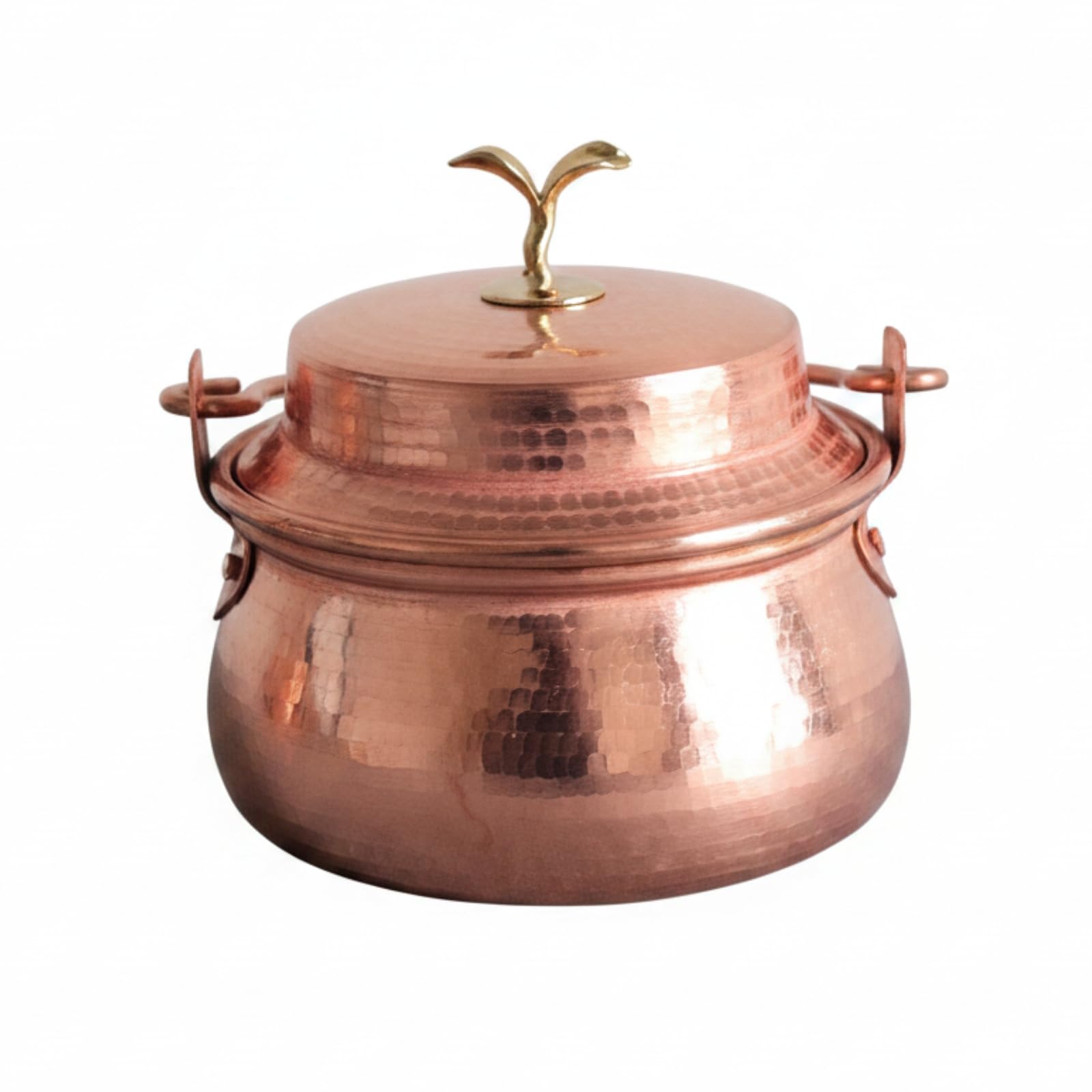 Mini Kupfertopf Kupfer Kochtopf Schmortopf Serviertopf Handgehämmert mit Dekorativem Und Robuster Konstruktion Kompaktes Format 1100ml für Kochen Servieren Wohnambiente