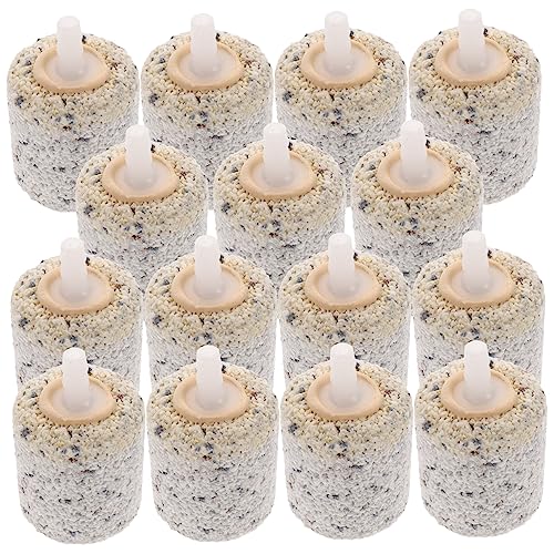 ROMISBABA 15個 水族館エアストーン エアストーンポンプ 水槽用エアストーン 水族館のエアレーター石 戦車 空気 魚 アクアリウム用バブルストーン バブル用水槽ポンプ 泡石 砂、プラスチック