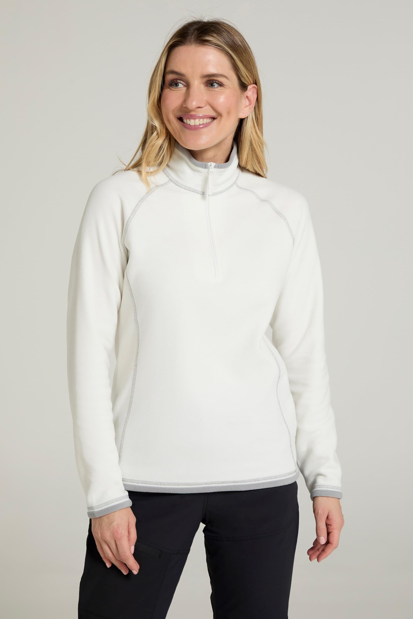 Mountain Warehouse Montana Womens Microfleece Breathable Ladies Sweater, Quick Drying Pullover, Warm Fleece Jacket, Half Zip - Anti-Pill, Lightweight, Purple, Medium — view 2