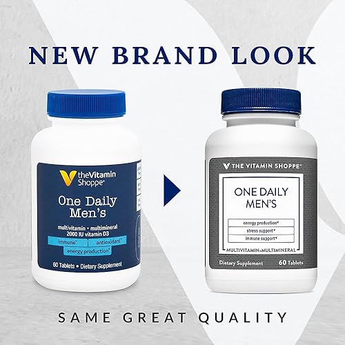 Miniatura 2 de The Vitamin Shoppe One Daily Multivitamínico para hombre, mezcla energética y antioxidante, suplemento multimineral diario para una salud óptima del
