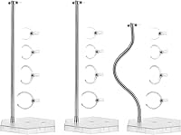 XyviLokit 3-Pack Transparent Action Figure Stands for 1/6 & 1/9 Scale Figures - Adjustable Clamps, Flexible Rods, Screwdriver Included