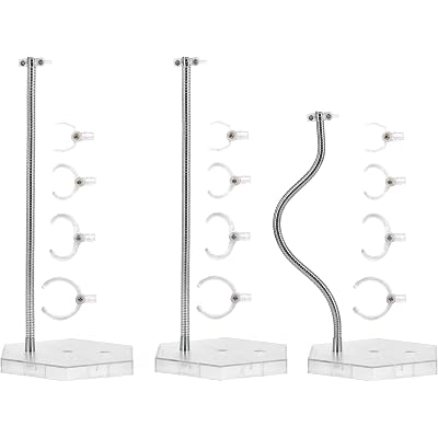 3PCS Large Size Action Figure Stand Compatible with 1/6 1/9 and 1/12 Scale Figures and Toys, Stop Motion Stand Come and Action Figure Display Holder Stand Base Compatible with 12",8",6" Gundam with Screwdriver.