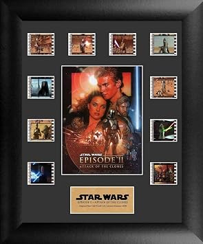 FILMCELLS Star Wars Episode II Attack Clones Features 11 x 13 Wall Art | Framed FilmCells art | Includes real 35mm film | Collector wall display