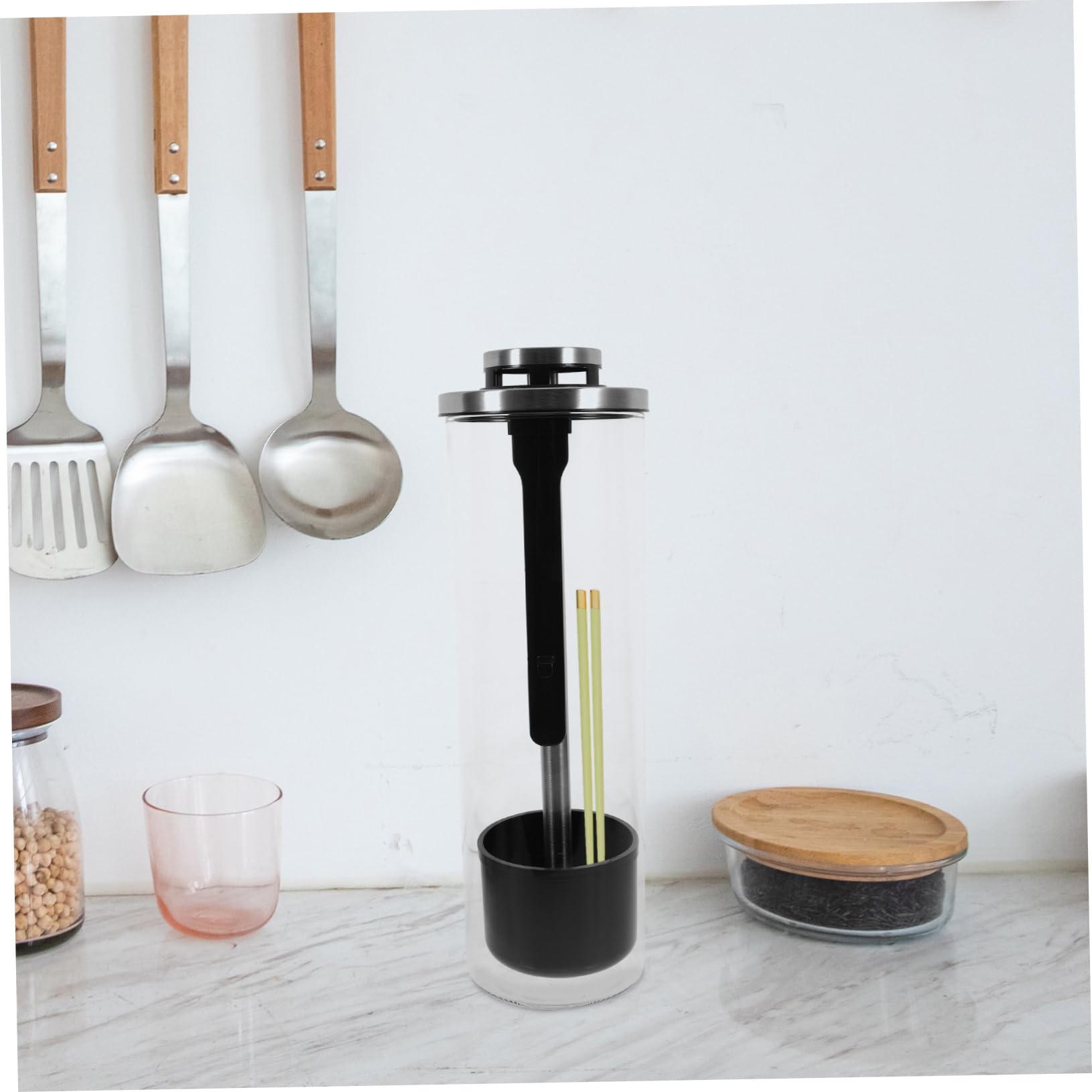VALICLUD Boîte De Rangement pour Pailles Distributeur De Pailles Seau De Rangement Multifonction pour Pinceaux De Maquillage Et Ustensiles De Cuisine