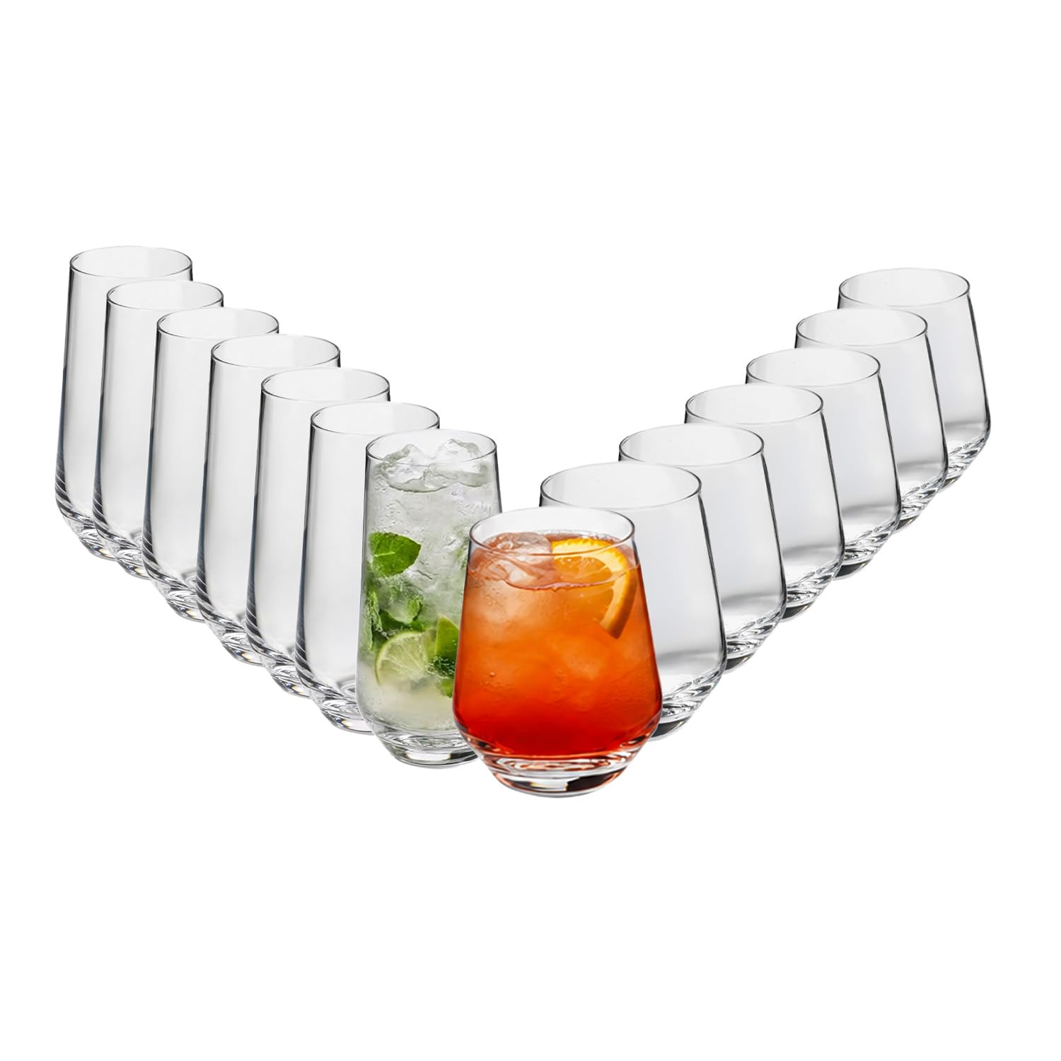 Krosno Verre a Eau, Boire Mix Lot de 12, 6 x 490 ml et 6 x 430 ml