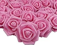 Vista 7 de 3 x 1.6 x 3 pulgadas, 100 unidades de espuma artificial 3D de tacto real sin tallo para decoración del hogar y fiesta de boda (negro)