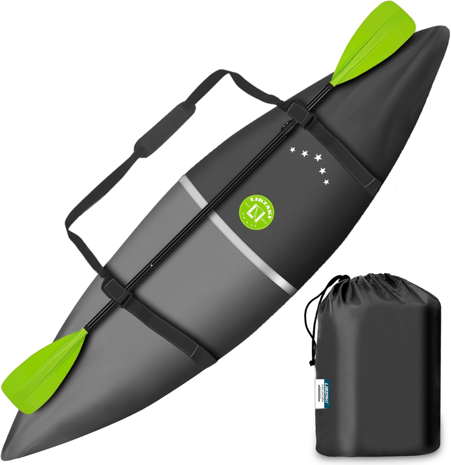 LIBZAKI 12.313.5ft 420D Kayak Cover/Canoe Cover, Upgraded Extra Thick