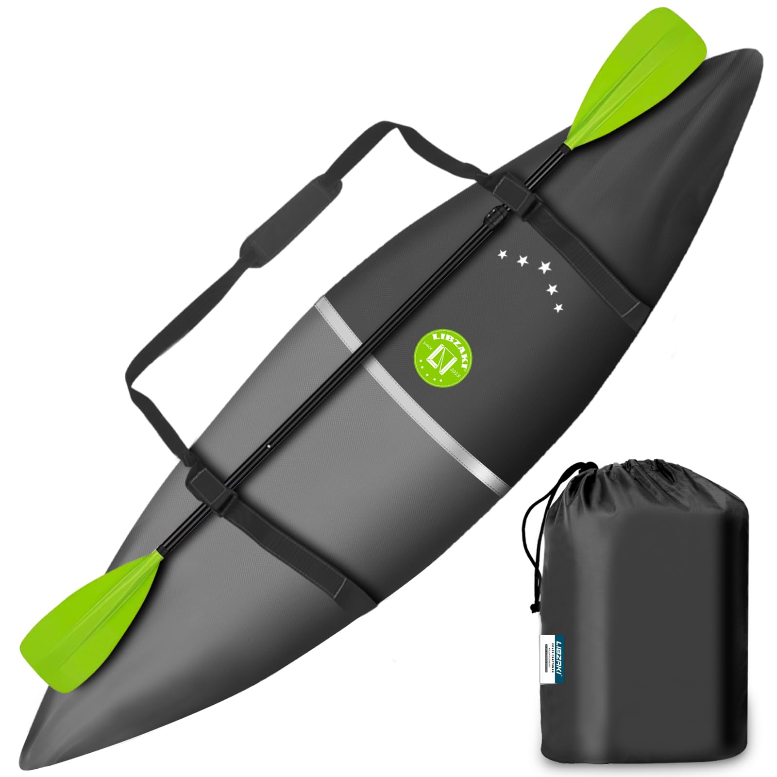 LIBZAKI 300D Kayak Cover Accessories, Waterproof & UV Protection SUP Paddle Boards Cover for Indoor