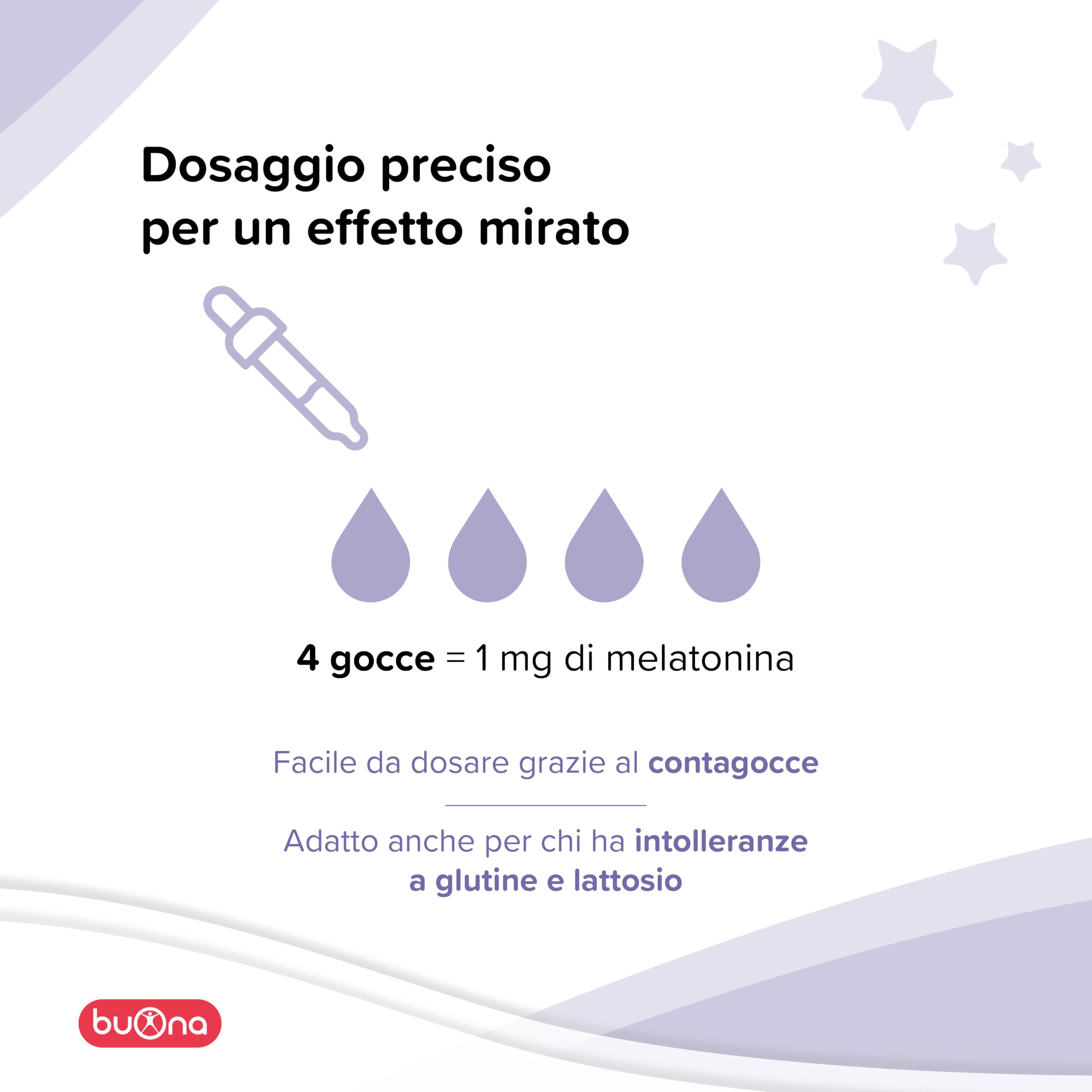 Buona Circadiem Melatonina Bambini Gocce 20 ml, Melatonina Pura al 99%, Contribuisce alla Riduzione del Tempo Richiesto per Prendere Sonno e Mantenere i Ritmi Fisiologici del Ciclo Sonno-Veglia
