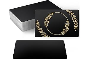100 Piece Anodized Business Card Metal Blanks - Compatible with Laser Engraving...