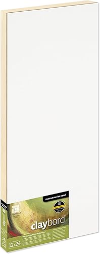 Miniatura 57 de Ampersand Art Supply Panel de pintura de madera: Serie Museo Claybord, 6 "x 6", 3/4 "Perfil acunado Perfil con cuna de 3/4