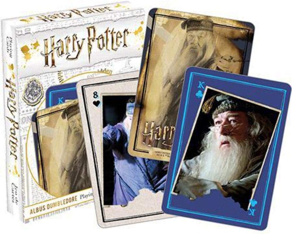 AQUARIUS Harry Potter Playing Cards - Dumbeldore Themed Deck of Cards for Your Favorite Card Games - Officially Licensed Harry Potter Merchandise & Collectibles - Poker Size with Linen Finish