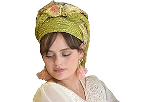 Aurelia Golden Green Tichel: Transform Your Hair with Comfort and Style