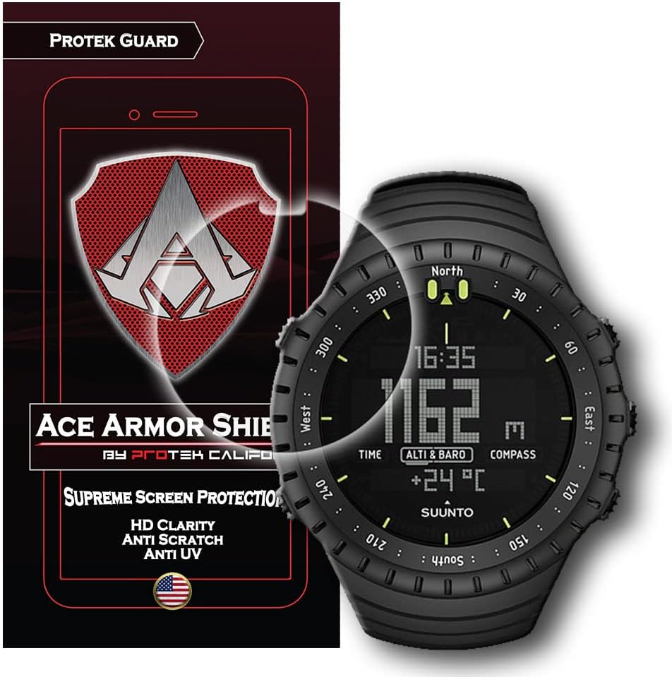 Ace Armor Shield Shatter Resistant Screen Protector for the Suunto Core Wrist-Top Computer Watch / with free lifetime replacement warranty