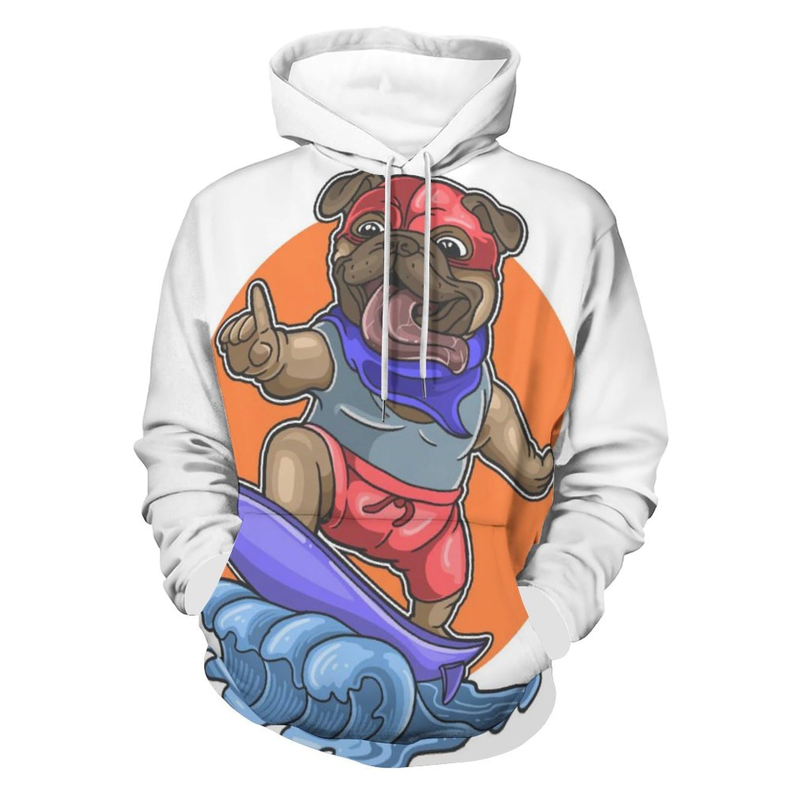 Sweatshirt carlin en train de surfer pull à capuche manches longues S - 8