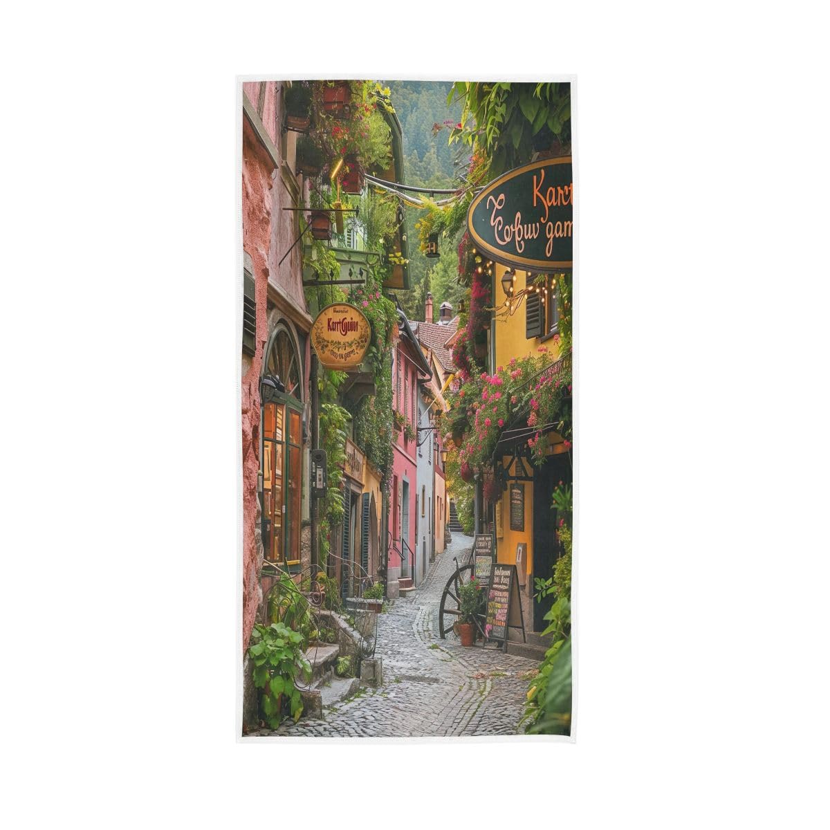 LSRCPD Scene of The Historic City Hand Towels, Cotton Hand Towels for Bathroom, Gym, Hotel, Spa 15 x 30 Inches