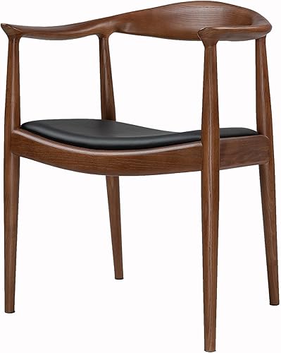 Miniatura 6 de Tomile Silla de comedor tapizada Kennedy, sillas de cocina y comedor modernas de mediados de siglo con asiento acolchado de piel sintética, codo