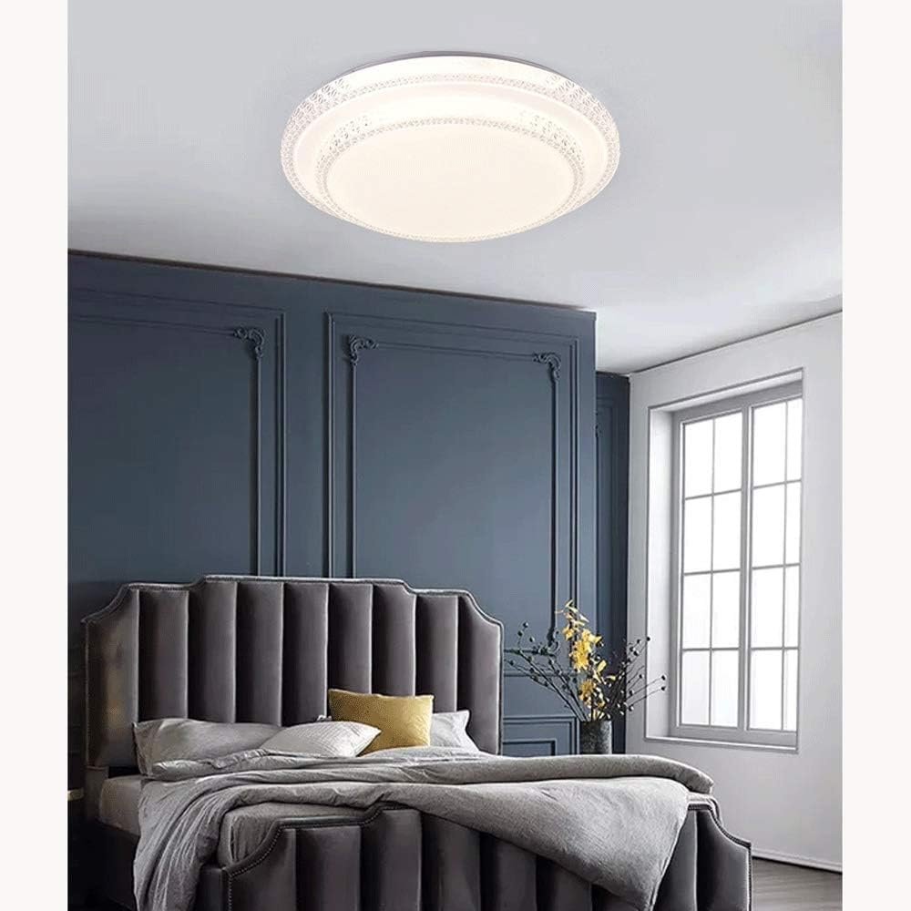 Plafoniera LED da Soffitto 60W con Bluetooth e Telecomando, Dimmerabile 3000K-6500K, Ø50cm, Design Elegante con Decorazioni Acriliche, Luce per Soggiorno Camera Letto, CRI＞80, PN-12-3C