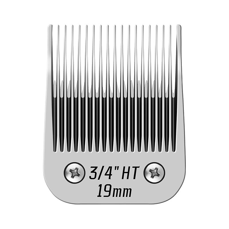Lâmina de reposição 3/4HT para máquina de tosa de cães DODAER em aço inoxidável, 19 mm
