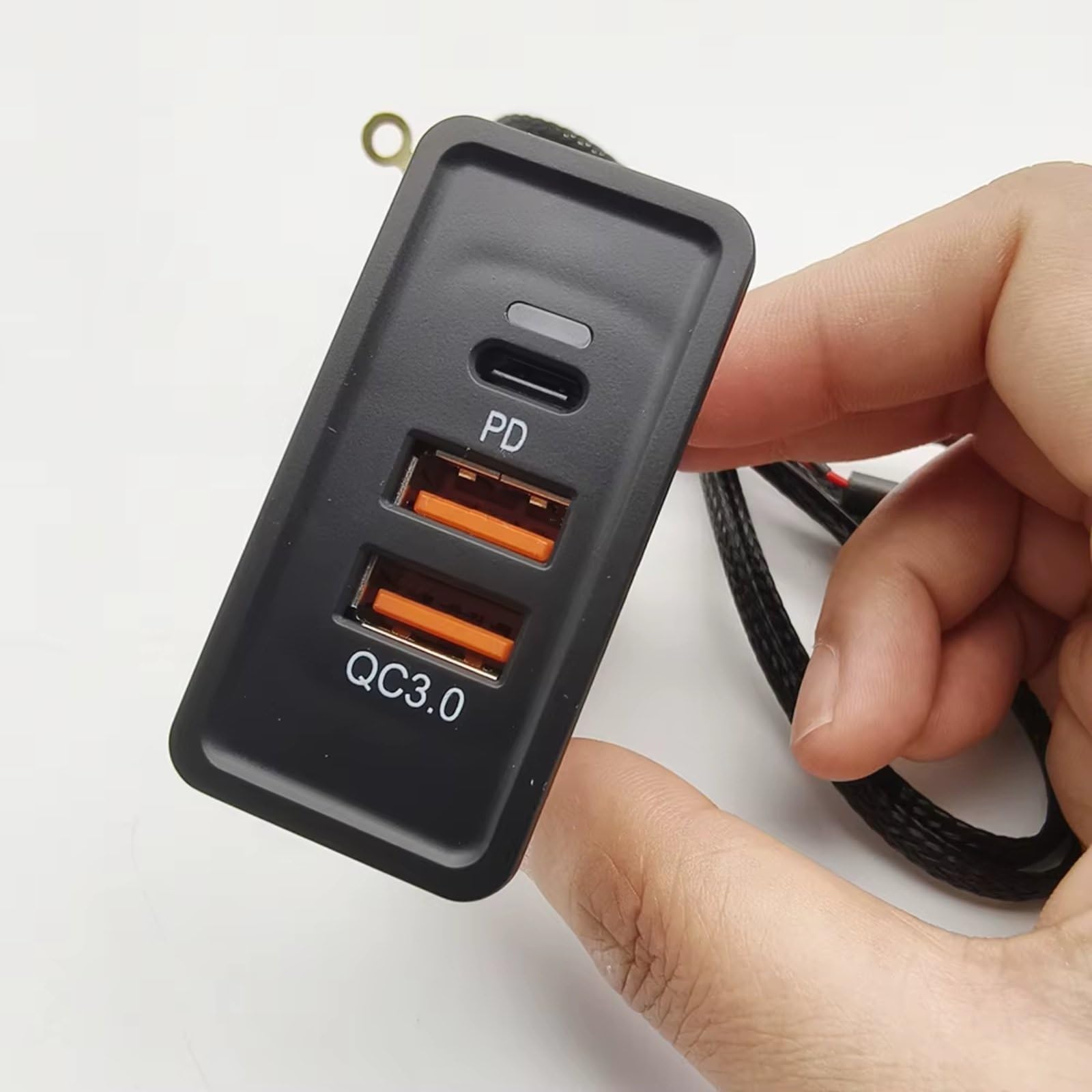Toma USB Auxiliar Compatible Con VW Para Golf 7 Coche Cargador PD Carga Rápida QC3.0 Adaptador Carga Teléfono Automático Uso Botón Interfaz USB AUX Coche
