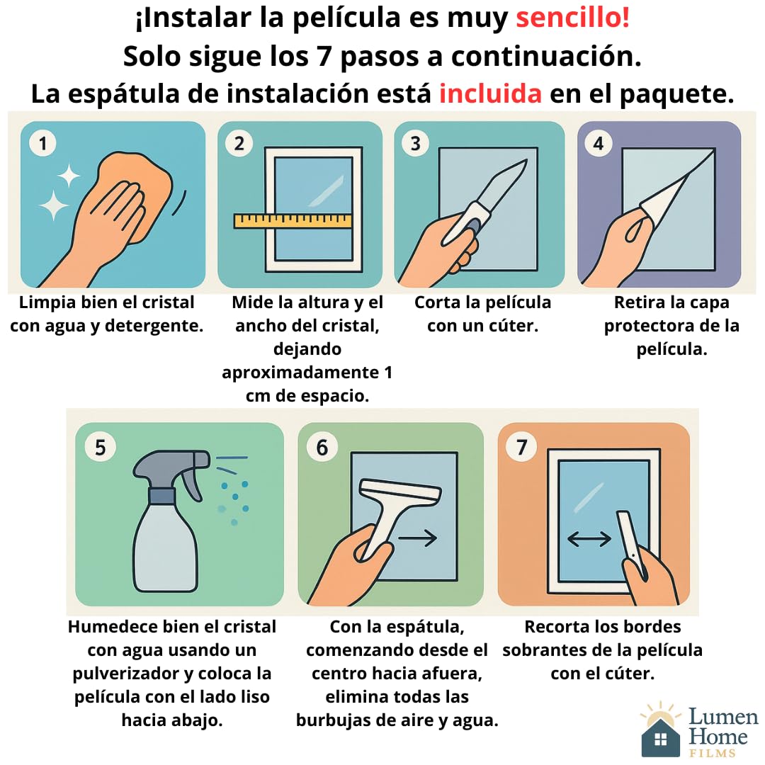 Película de Privacidad de Vidrio Satinado GRANDES MEDIDAS (SATINADO, 120 X 200 CM) Para Ventanas y Cajas de Ducha Opaca Esmerilada Oscurante Antimirada Reutilizable Electrostática