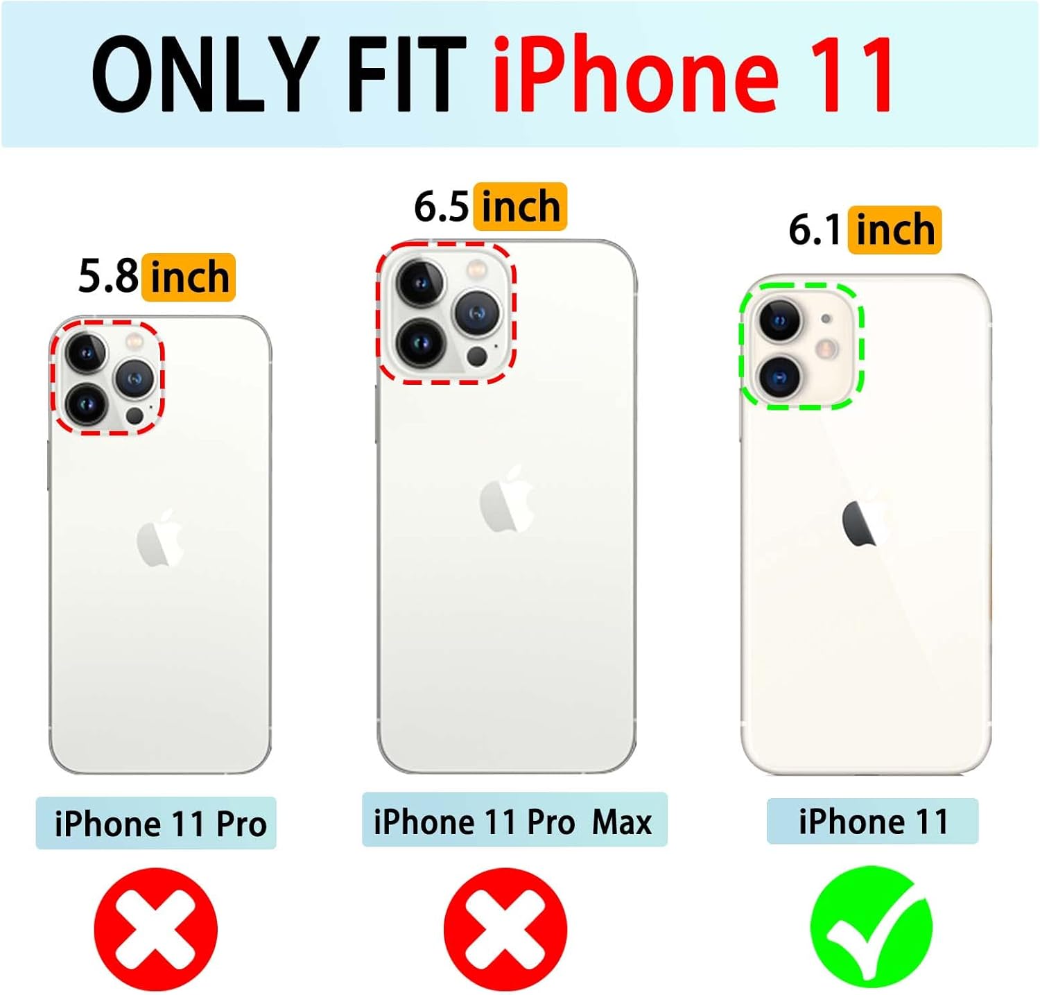 VANAVAGY Compatible for iPhone 11 Wallet Case for Women Men, PU Leather Flip Phone Cover with Wrist Strap for Wireless Charging with RFID Blocking Card Holder Screen Protector, Brown - Image 2