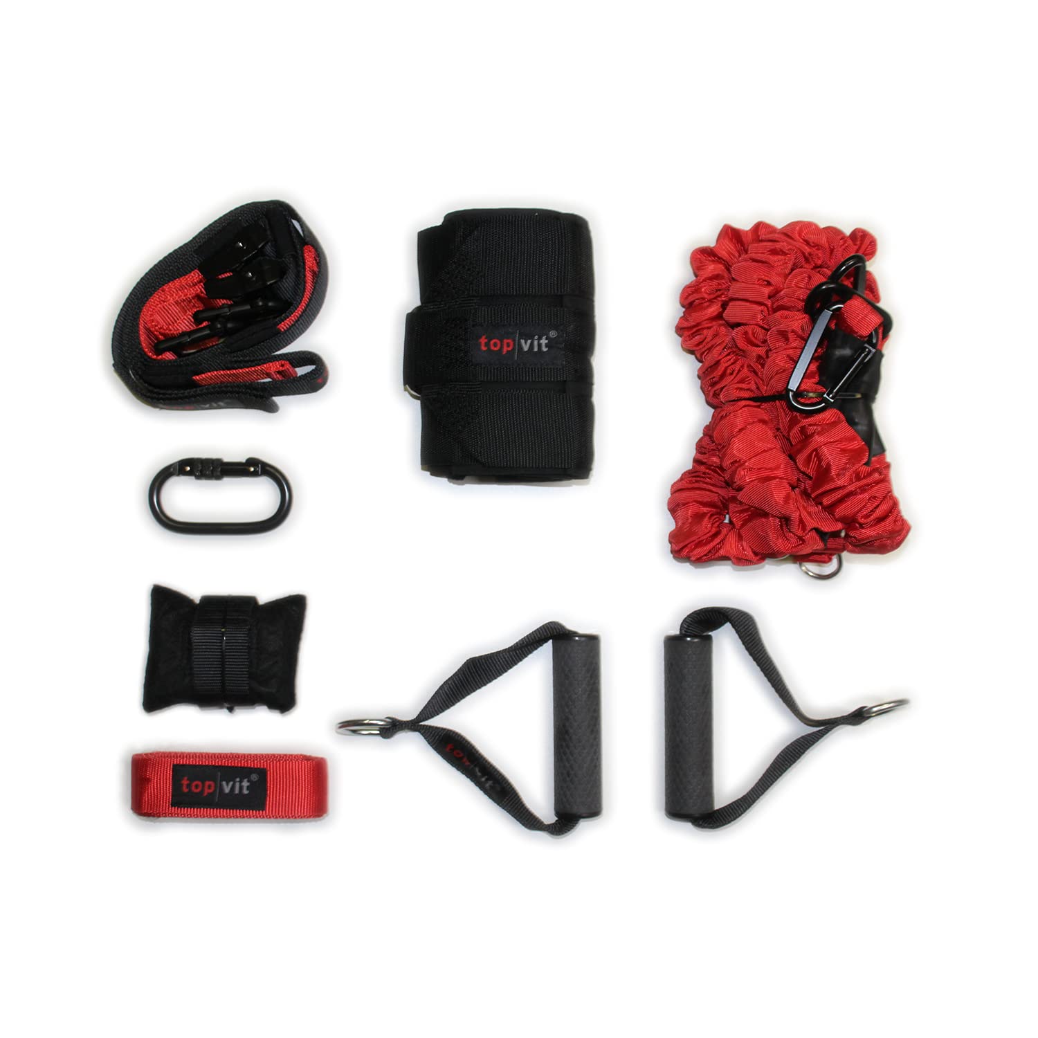 Bungee Trainer für Zuhause - Sling Bungee Fitness, Stretch Band, Schlingentraining, Widerstandsbänder für bis zu 125kg