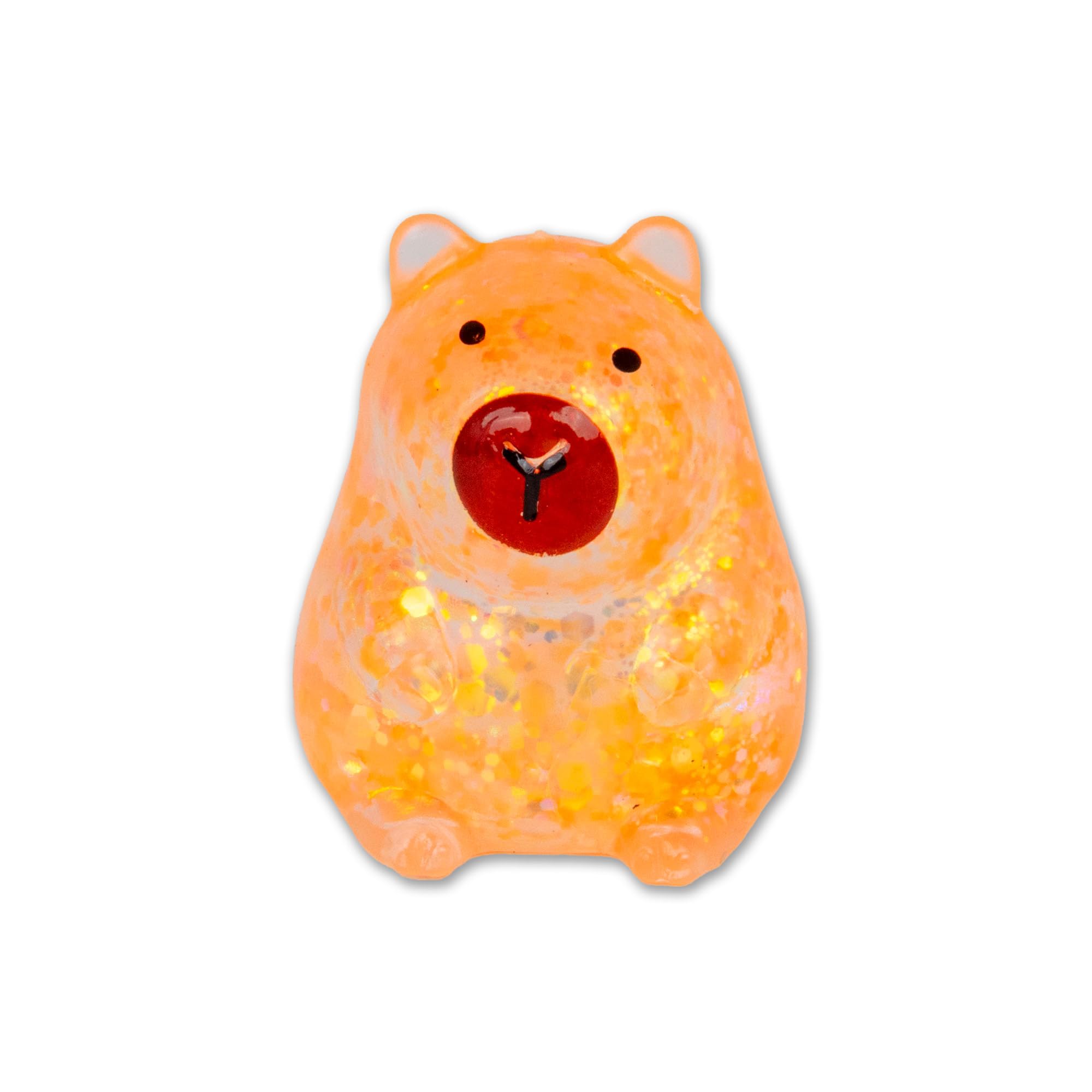 SCRUNCHEMS Mini Sugar Capybara Squishy Toy, Slow Rising Stress Relief Fidget, Glitter Textured Sensory Toy, Ages 3+