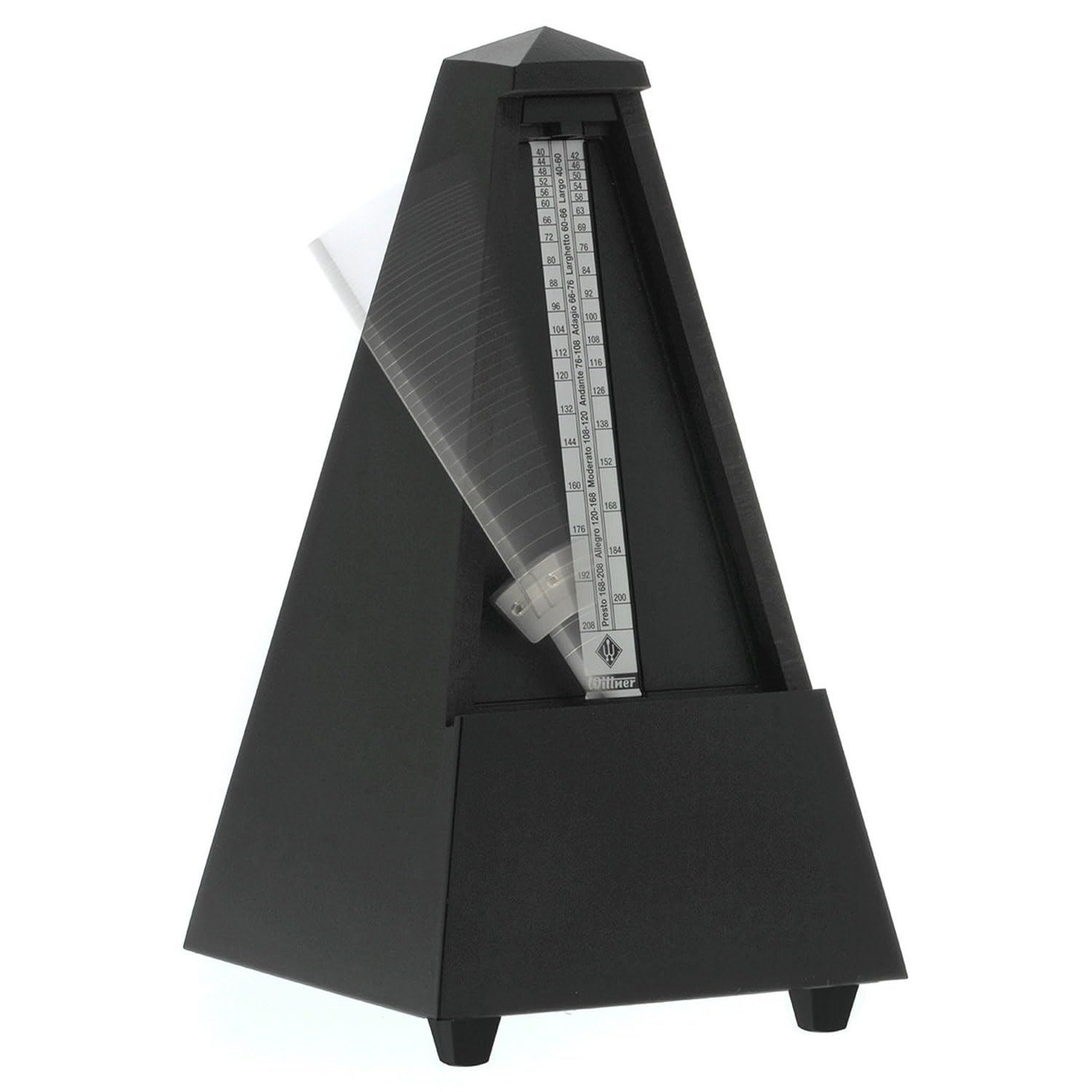 Metrónomo mecánico Wittner 806M de madera, color negro mate con gamuza de microfibra Keepdrum