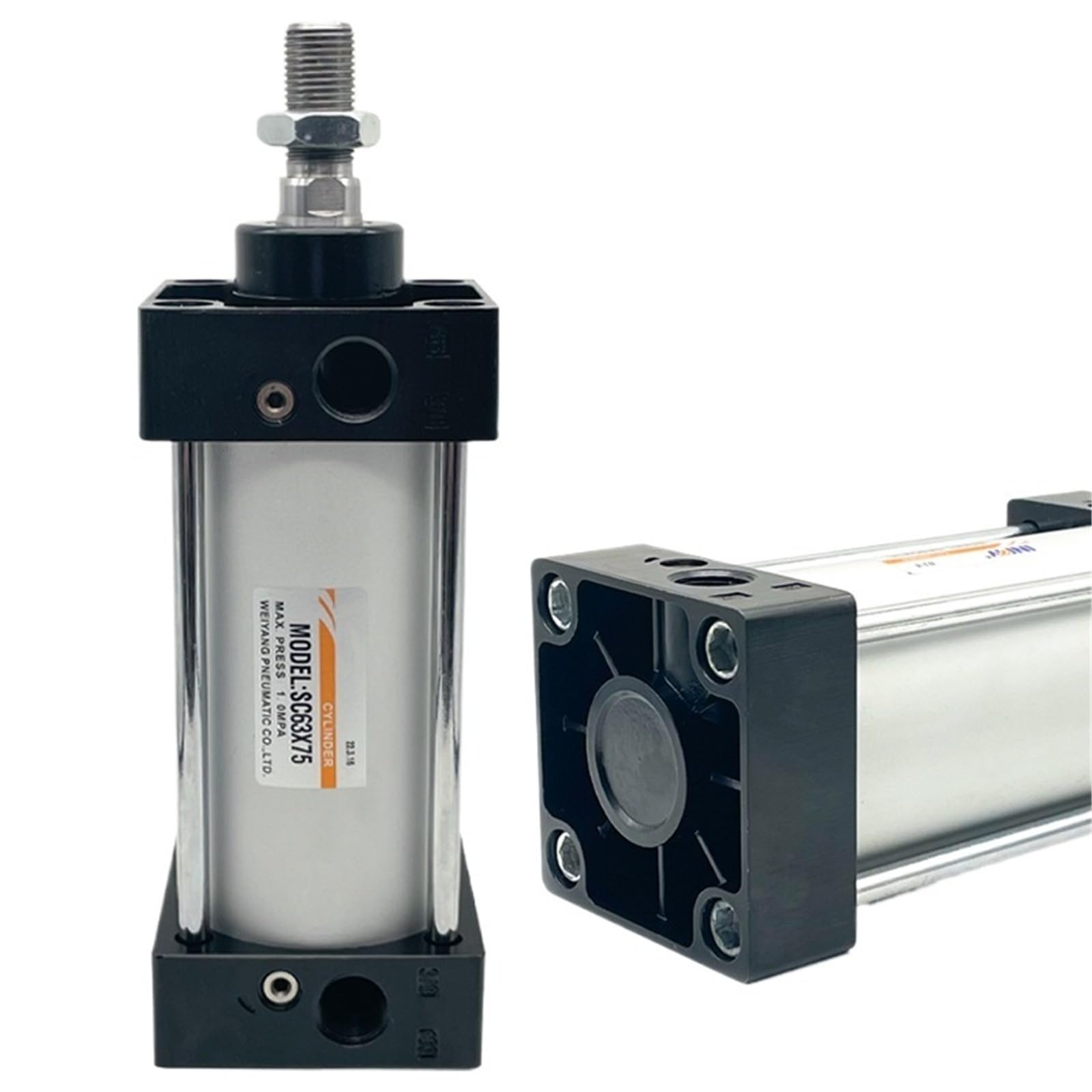 Vérin pneumatique SC 63mm à grande force de poussée et longue course 700mm