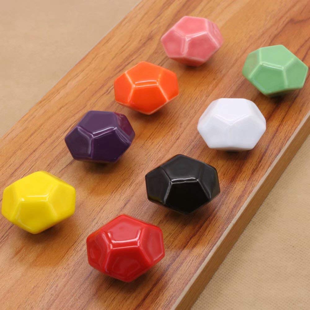 6 pomelli per cassetti, in ceramica, per mobili, cucina, camera da letto, ufficio, armadietti, porte, mobili, cassettiere, maniglie per armadi, guardaroba, decorazioni per la casa (viola)