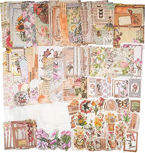 200 Piezas Pegatinas Scrapbooking Stickers Bullet Journal Pegatinas Aesthetic Papel Scrapbooking para Álbumes de Recortes Art Craft Collage Marcos