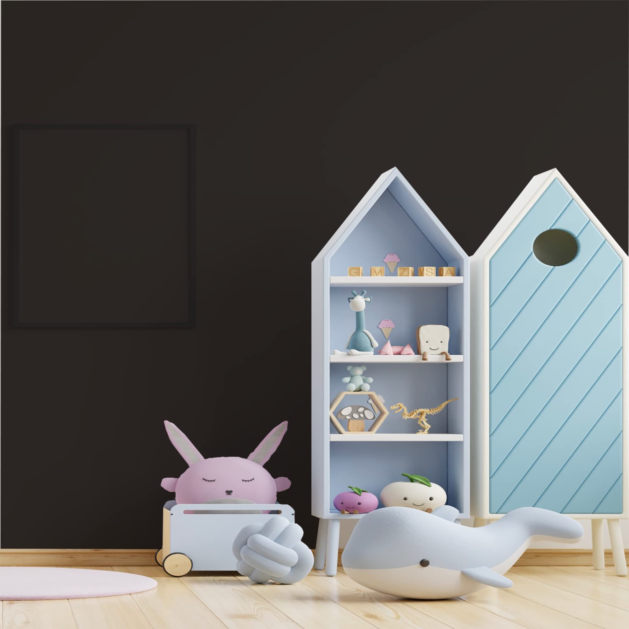 BOX DECO COULEURS Aqua Déco Acrylfarbe, matt, 2,5 l/25 m², Schwarz