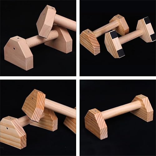 Miniatura 8 de Soporte de marco de madera con barra de flexión soporte de soporte de mano para entrenamiento de fuerza, construcción de cuerpo, soporte de marco de