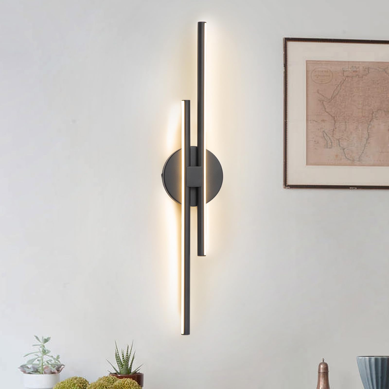 Photo 1 of **MISSING PARTS**
EDISLIVE Dimmable Modern LED Vanity Light Fixtures Bathroom Vanity Wall Lighting, 23.6 in Mirror Vanity Lighting Fixtures for Bathroom Bedroom Makeup Living Room,3000K Warm Light(Black)