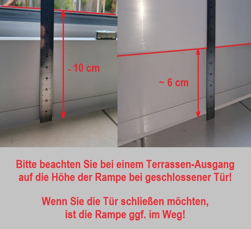 Bepco Rampa para sillas de ruedas de goma 9,0 x 90 x 53 cm