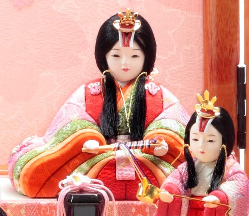 久月 ひな人形 雛 木目込人形飾り コンパクト収納飾り 五人飾り 杉田明十志 新井久夫 ほのか 虹彩雛 刺繍 入目 【柴田】 オリジナ