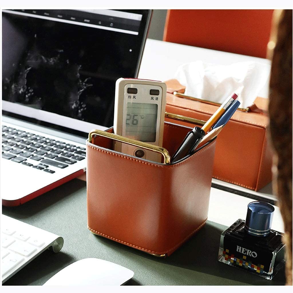 Portamatite Portapenne in Pelle, portamatite Multifunzione Durevole con Impugnatura Portatile, Porta pennelli per Trucco con Design a Bocca Larga Portapenne