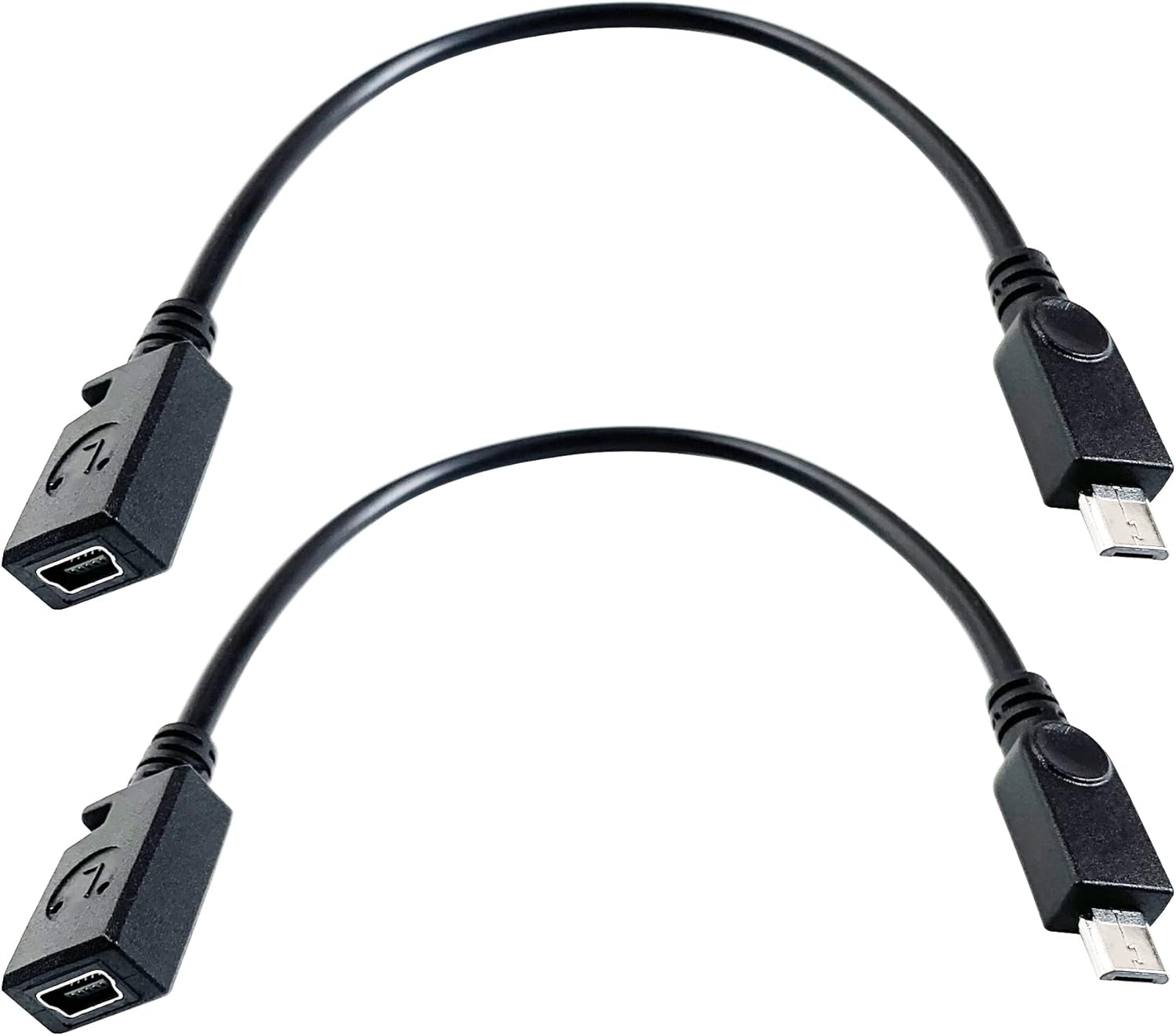 Kallaudo Micro USB to Mini USB Adapter Cable 8in, Micro USB Male to