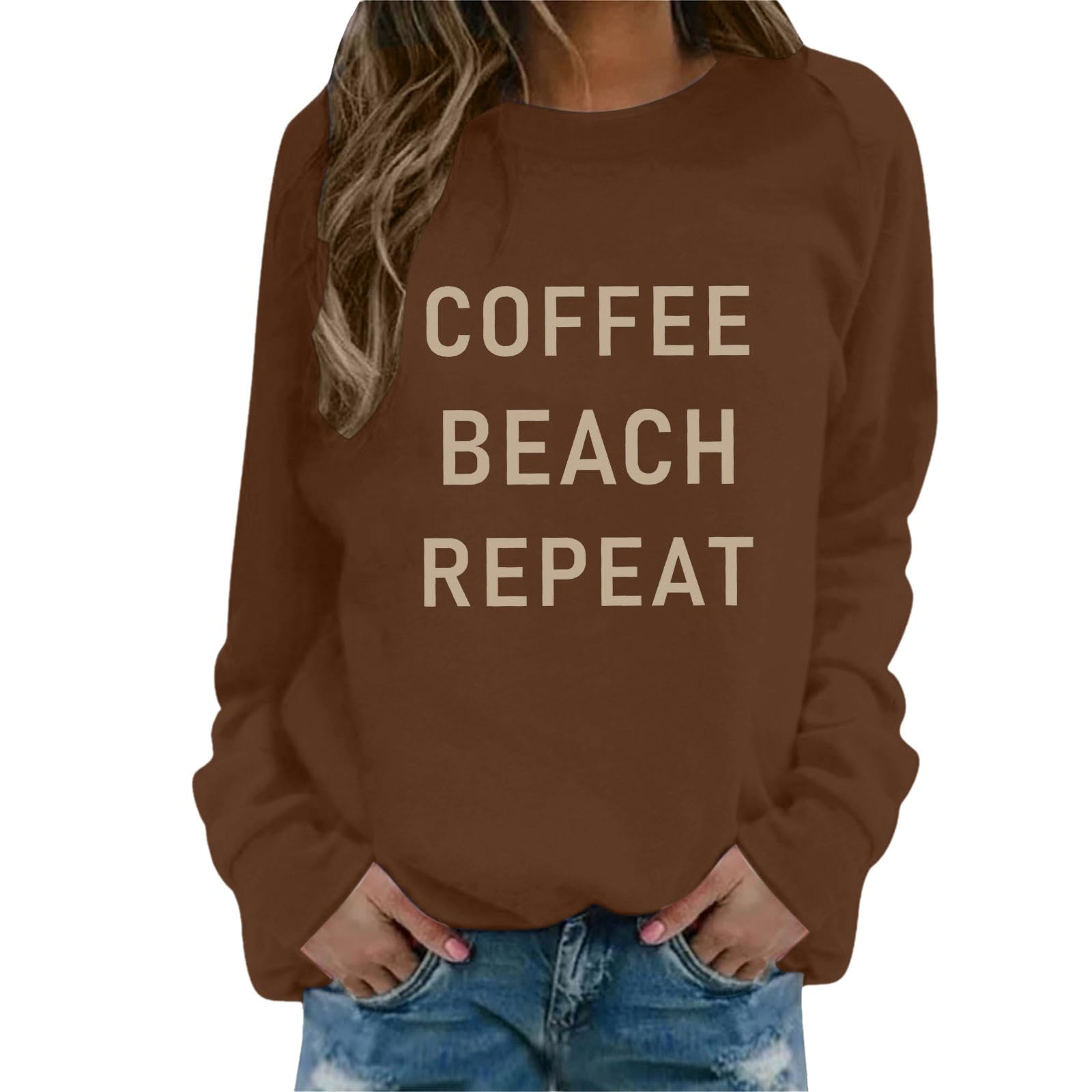 Sweat-shirt imprimé col rond manches longues coupe ample - 4