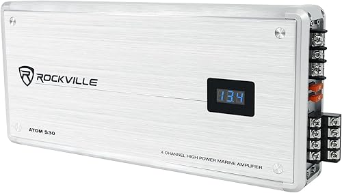 Miniatura 5 de Rockville 4 WB65KLED 6.5 "600w Metal Marine Wakeboard LED Torre Altavoces+Amp+Mic