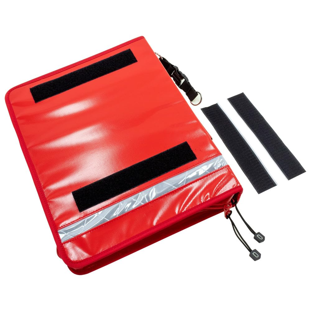 Dönges Dokumentenmappe Komfort, rot/weiss (Organizer Fahrtenbuch Ringbuch Schnellhefter Mappe Ringmappe Hefter Multiorganizer) Material: PVC Plane