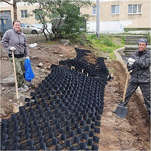 COZMAX Flexible Folding Polyethylene Gravel Grids, Polyethylene Honeycomb Geocell HDPE Permeable Grids,for Landscaping, Patios, Walkways (Size : 3x8m(10x26ft))