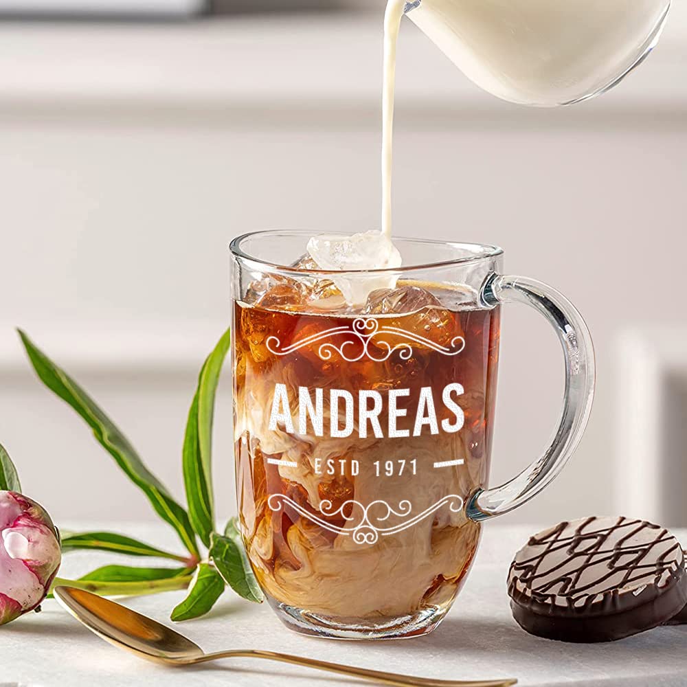 Verre à Thé Personnalisé Leonardo 380ml - Gravure Au Choix (40 Motifs) - Cadeau Anniversaire, Noël