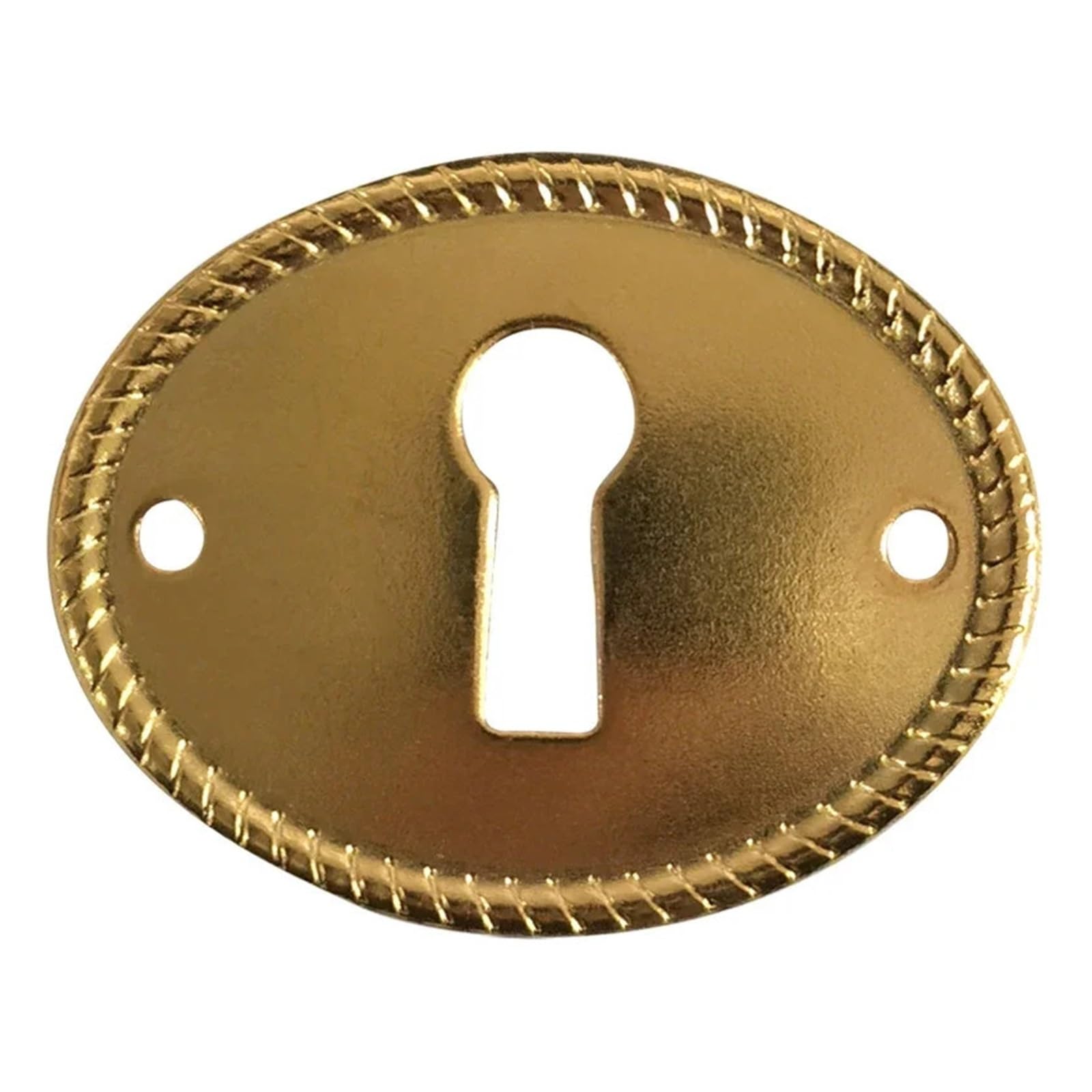 Usohjz Gold 4Pcs Vintage Keyhole Cover Antique Brass Plate Oval Insert Furniture Key Escutcheons Protector Locks Diy Jewelry(Gold)